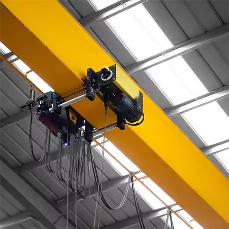 Advanced Single Beam Overhead Crane in Warehouse